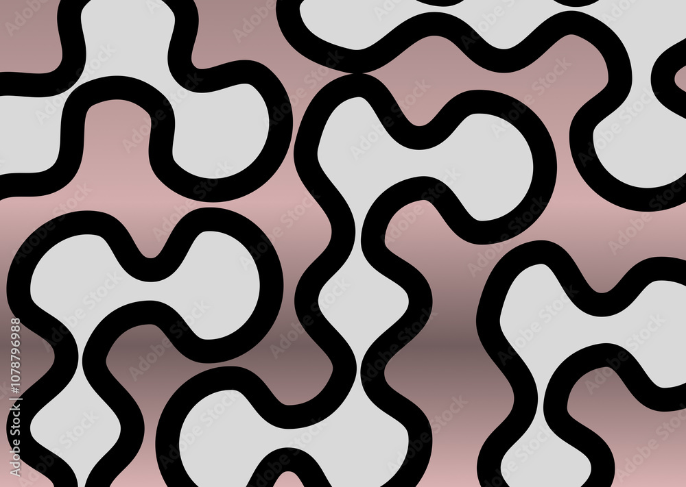 Seamless linear background with curved lines, abstract geometric pattern.Black and white design Seamless linear background with curved lines, abstract geometric pattern.Black and white design