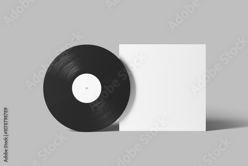 Vinyl Record Cover Mockup photo