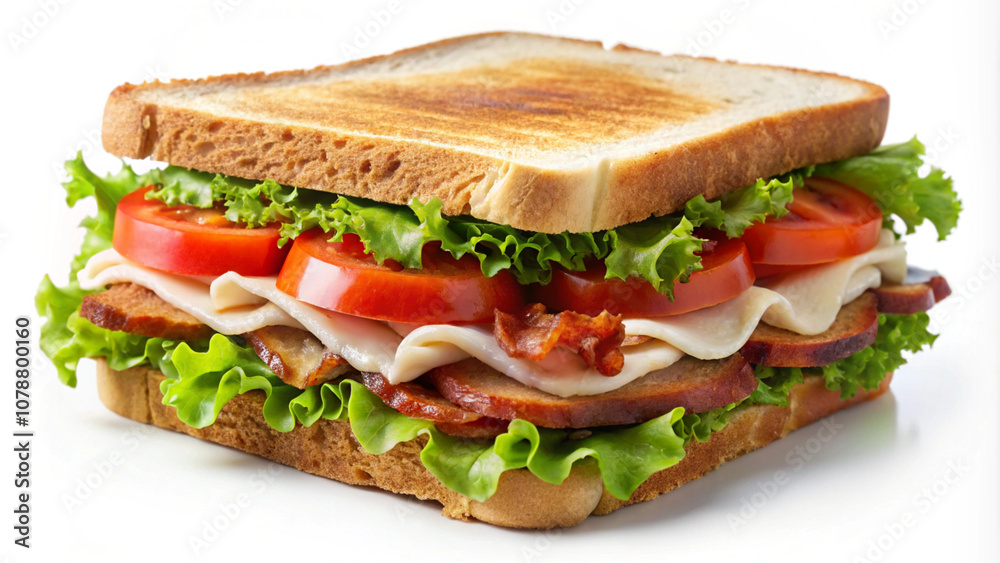 Fresh Turkey Sandwich with Lettuce and Tomato Fresh Turkey Sandwich with Lettuce and Tomato