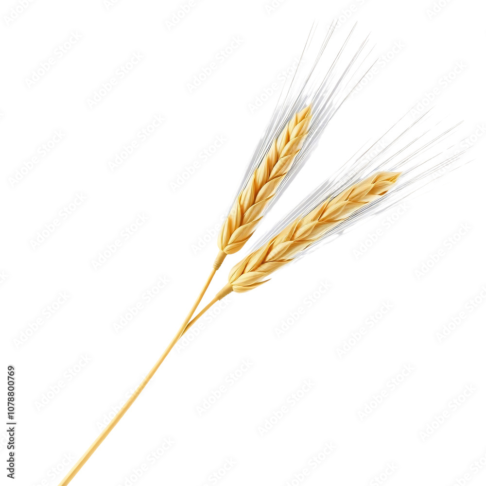 Golden Wheat Spikes with White Awns Golden Wheat Spikes with White Awns