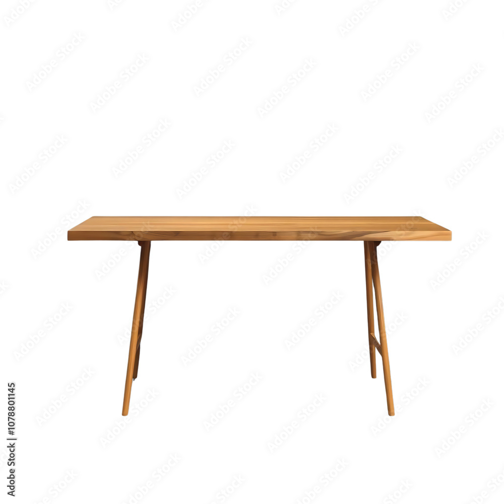 Wooden Table with Slim Legs 