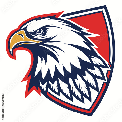 Eagle Head Mascot Logo Vector Illustration Isolated on White Background Perfect for Branding and Design