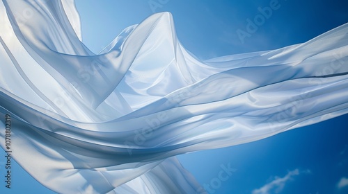 Obraz na płótnie thin fabric billowing the breeze eeeeaee ecddcefdb generated illustration w salonie