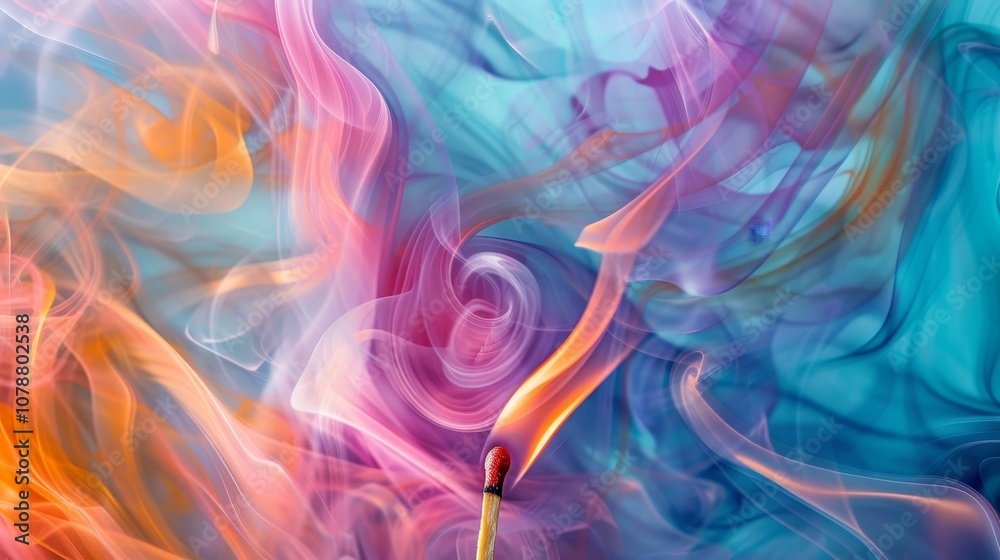 Abstract depiction swirling smoke rising from dadcb fbfe generated illustration Abstract depiction swirling smoke rising from dadcb fbfe generated illustration