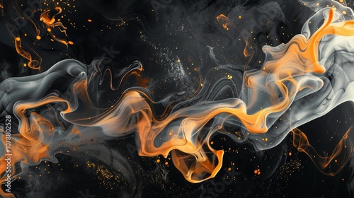 Abstract depiction swirling smoke rising from eeea cbf generated illustration photo