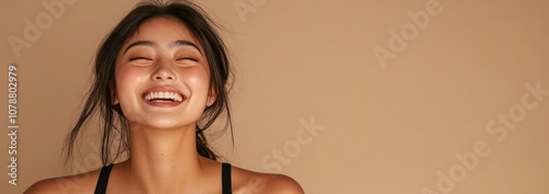 Smiling Woman with Brown Eyes