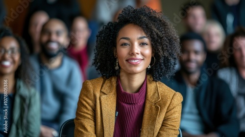 Smiling Woman in Audience