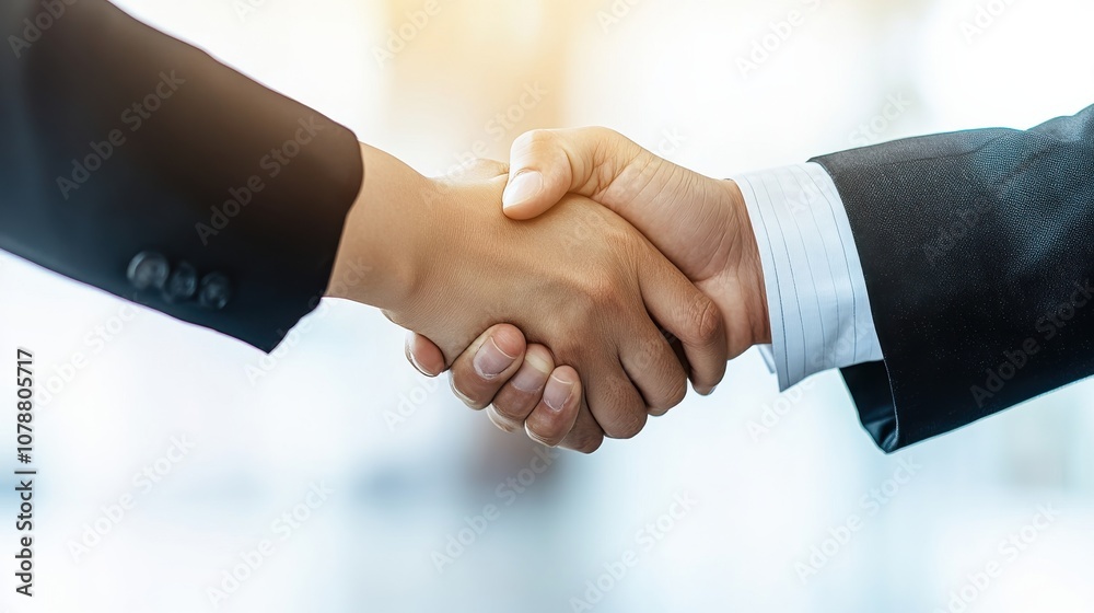 Business partners strengthen relationships by shaking hands to seal important agreements and foster trust in professional environments Business partners strengthen relationships by shaking hands to seal important agreements and foster trust in professional environments
