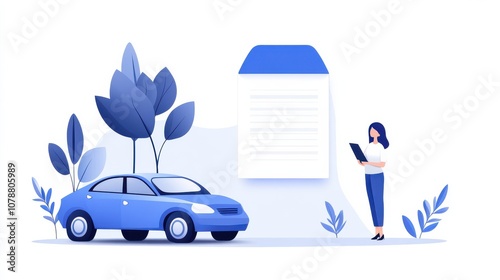 Obraz na płótnie Car insurance agent explains policy options to customers in a clear and informative manner for better decision-making w salonie