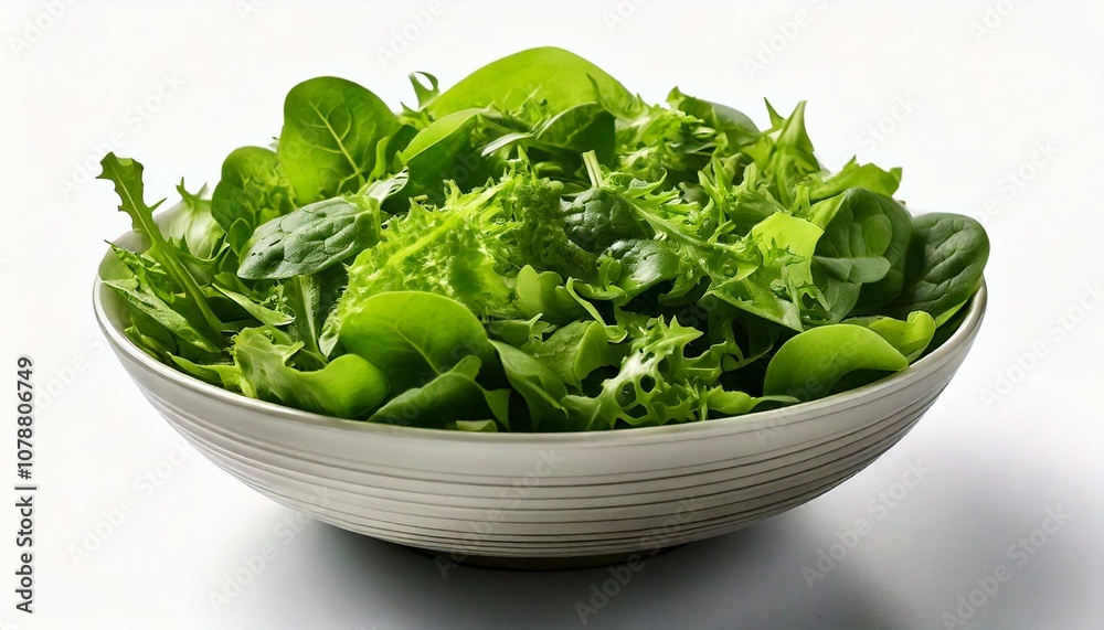 Freigestellte Schüssel mit grünem Gartensalat – Perfekt für gesunde Ernährungskampagnen Freigestellte Schüssel mit grünem Gartensalat – Perfekt für gesunde Ernährungskampagnen