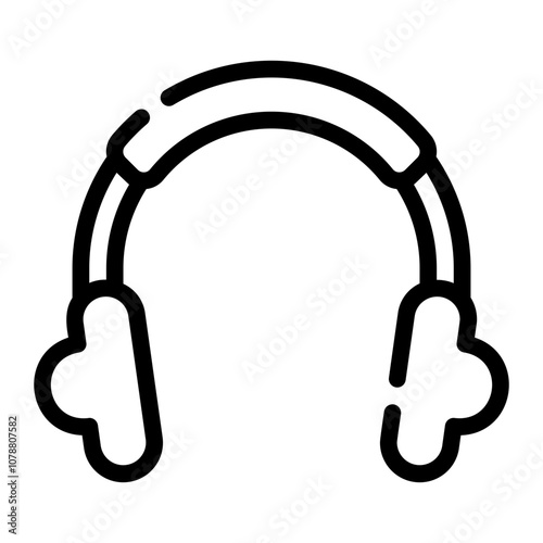 earmuffs line icon