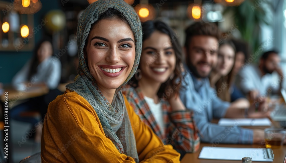Group of successful happy multiethnic business people working as a team in office on meeting. Group of successful happy multiethnic business people working as a team in office on meeting.
