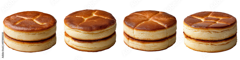 Delicious, fluffy pancakes stacked beautifully for a tempting breakfast. Delicious, fluffy pancakes stacked beautifully for a tempting breakfast.