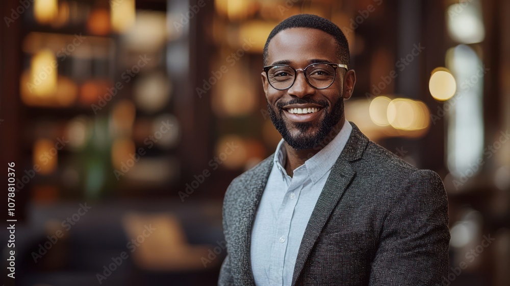 Confident Black Business Leader with a Warm Smile Confident Black Business Leader with a Warm Smile