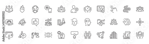 Wallet, Money profit and Health skin line icons. Pack of Video conference, Freezing click, Business meeting icon. Friends couple, Biometric eye, Inclusion pictogram. Line icons. Vector