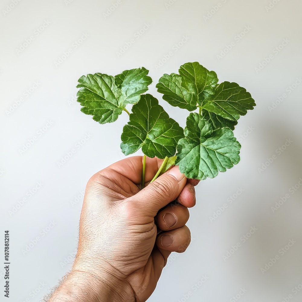 Patchouli Leafs On White Background, Generative AI Patchouli Leafs On White Background, Generative AI