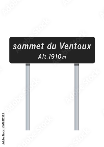 Panneau du sommet du Ventoux (Vaucluse) en vectoriel