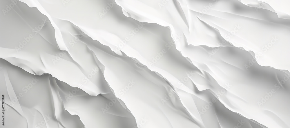 Obraz premium white paper texture wave background 5