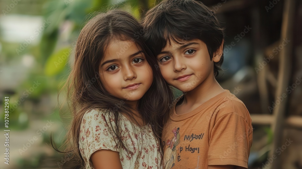 A tender hug between siblings sharing a quiet moment, highlighting the strength of family bonds on International Hug Day A tender hug between siblings sharing a quiet moment, highlighting the strength of family bonds on International Hug Day