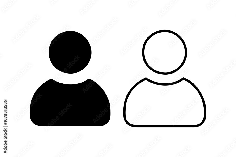 Profile icon on white background Profile icon on white background