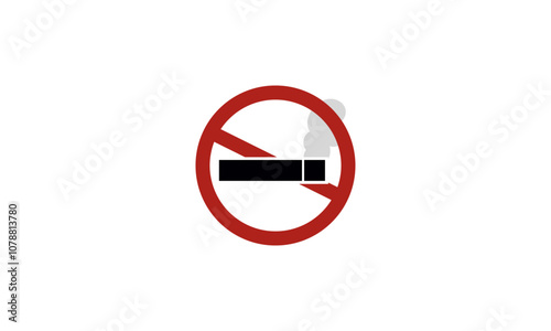 禁煙マーク　シンプルイラスト