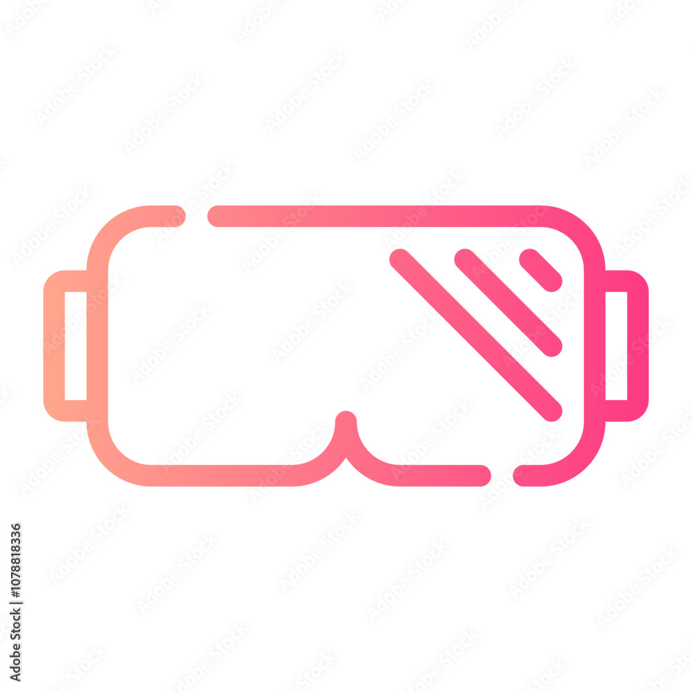 ski goggles gradient icon ski goggles gradient icon