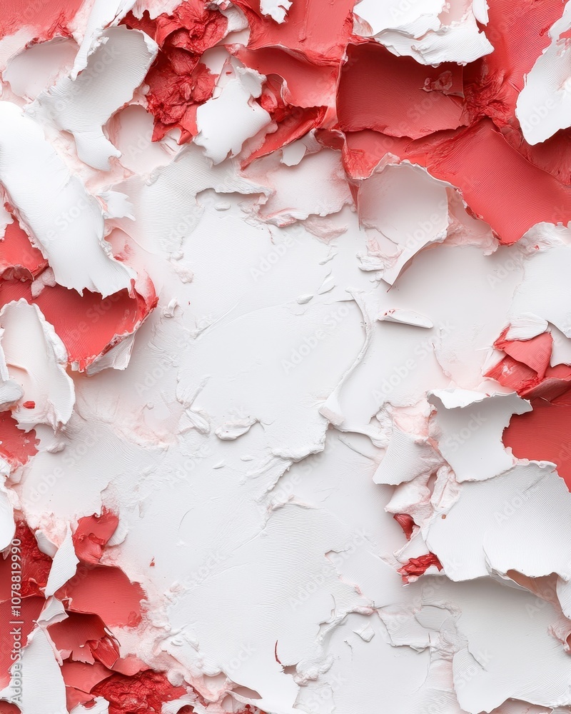 Abstract Mixed Media Collage Featuring Layered Texture and Colorful Torn Paper Elements with White Background and Vibrant Red Hues for Artistic Expression and Creative Design Abstract Mixed Media Collage Featuring Layered Texture and Colorful Torn Paper Elements with White Background and Vibrant Red Hues for Artistic Expression and Creative Design