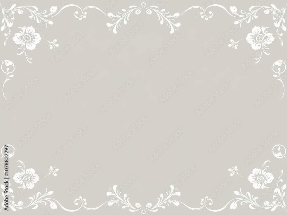 Plaster background with delicate floral pattern in shades of white and grey, vintage, pattern, design Plaster background with delicate floral pattern in shades of white and grey, vintage, pattern, design