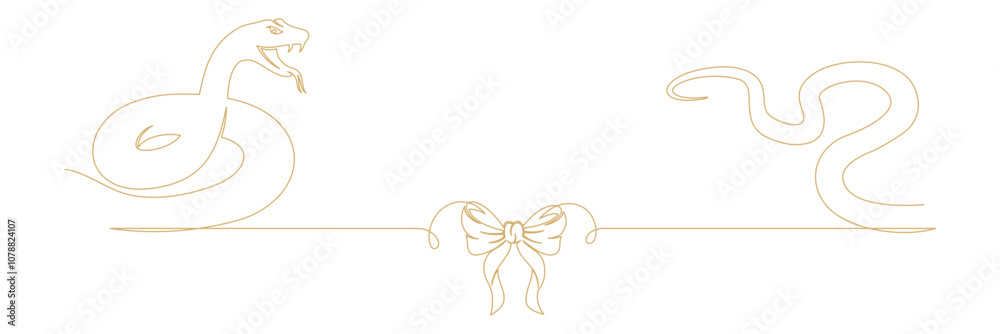 Snake zodiac line art for Chinese New Year Snake zodiac line art for Chinese New Year