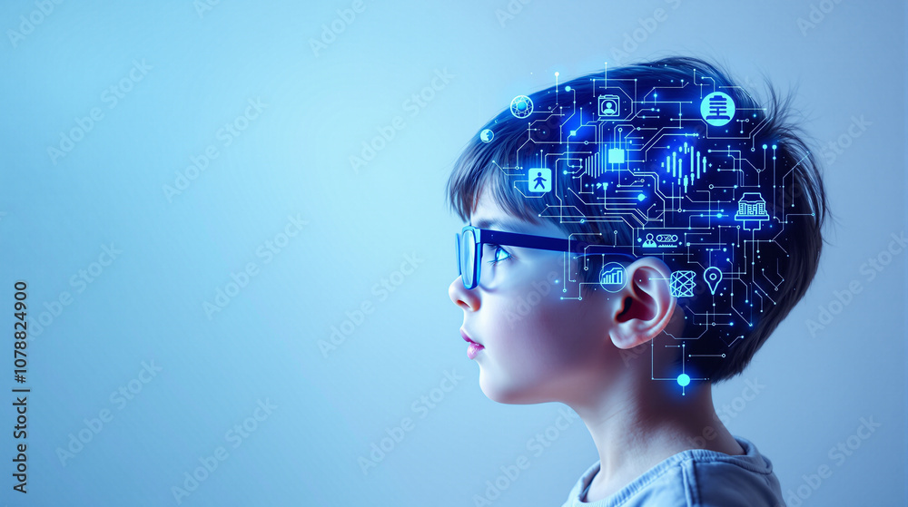 Child with Digital Brain Interface for Learning Child with Digital Brain Interface for Learning