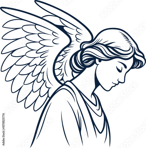 Vector angel illustration 