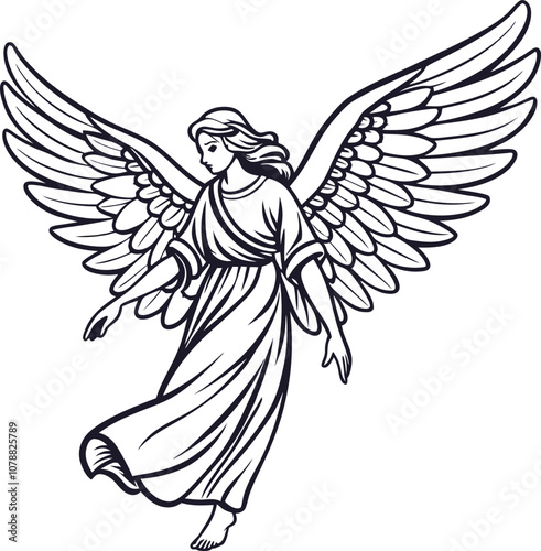 Vector angel illustration 