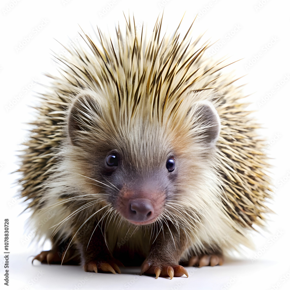 porcupine in white background porcupine in white background