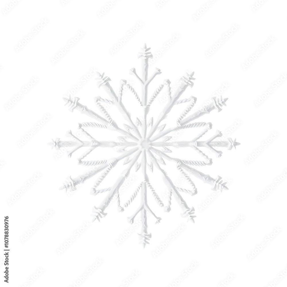 White Snowflake Isolated White Snowflake Isolated