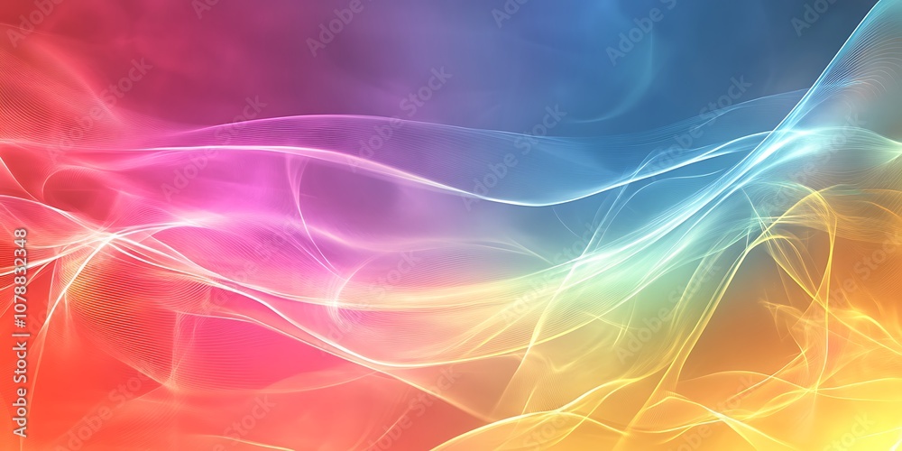 Digital lines in soft glowing color Digital lines in soft glowing color