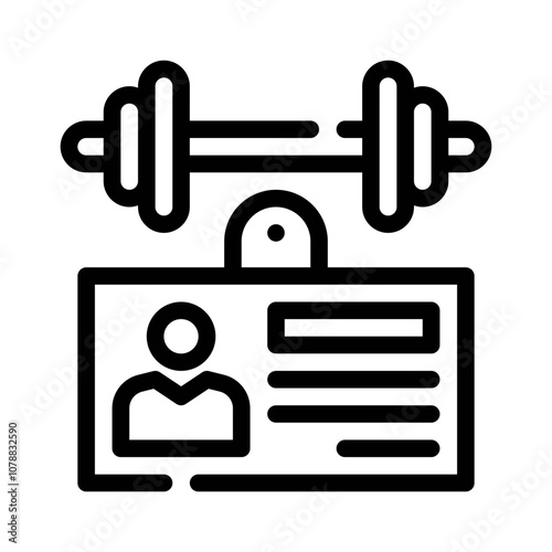 Gym Membership line icon