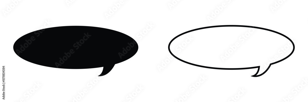 Speech bubble icons. Speech bubble icon for your web site design, logo, app and UI. Fill and stroke speech bubble set isolated on white background. Vector illustration. Speech bubble icons. Speech bubble icon for your web site design, logo, app and UI. Fill and stroke speech bubble set isolated on white background. Vector illustration.