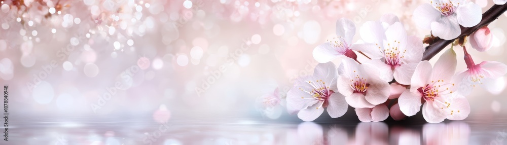 Pink flower with water reflection, a serene nature photography of blossom, bloom, and beauty in elegant pink Pink flower with water reflection, a serene nature photography of blossom, bloom, and beauty in elegant pink
