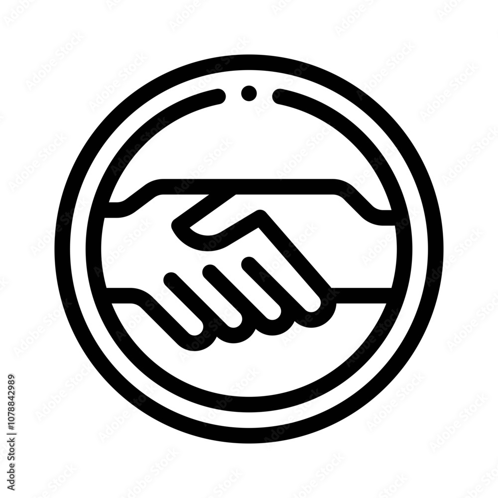 handshake line icon handshake line icon