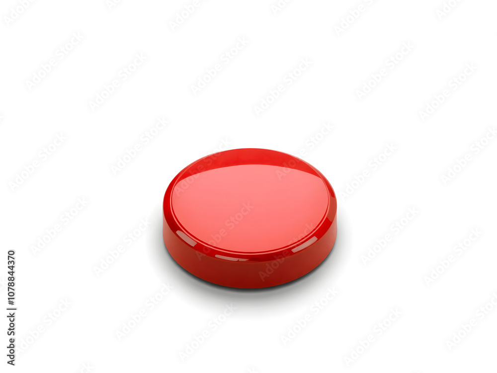 Red button isolated