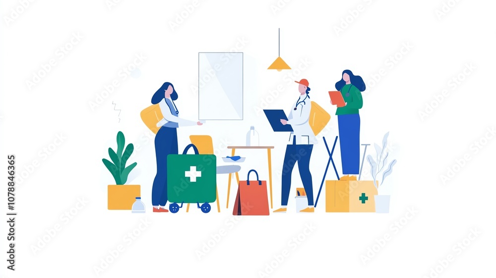 Health risks and infection mitigation a medical team implementing sanitation protocols Health risks and infection mitigation a medical team implementing sanitation protocols