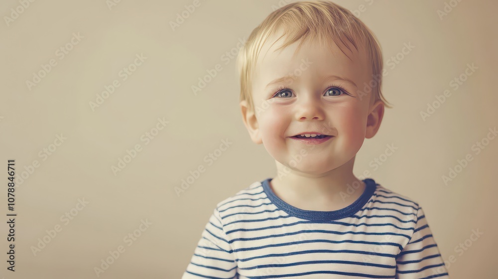 Happy Smiling Toddler with Bright Eyes