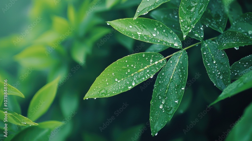 Discover the beauty of nature through raindrops on lush green leaves for a refreshing perspective Discover the beauty of nature through raindrops on lush green leaves for a refreshing perspective