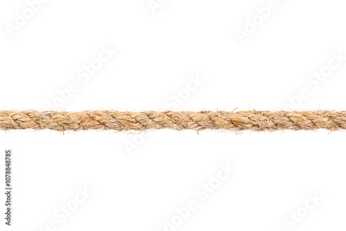 Hemp rope isolated on white background with clipping path.