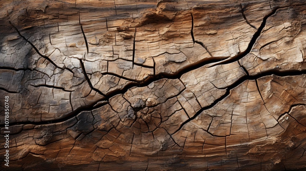 The image is of a piece of wood with a lot of cracks and holes The image is of a piece of wood with a lot of cracks and holes