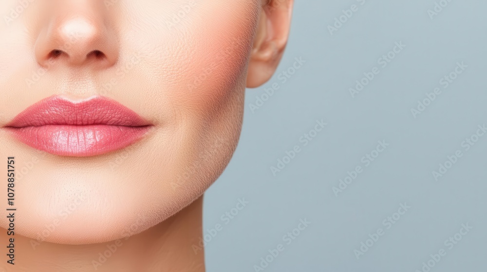 Obraz premium Closeup of a serene woman with flawless skin, ageless beauty, timeless and natural charm