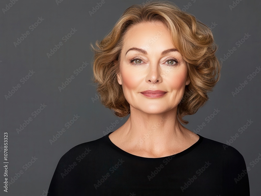 Graceful woman with radiant, flawless skin, ageless beauty, timeless charm and dignity Graceful woman with radiant, flawless skin, ageless beauty, timeless charm and dignity