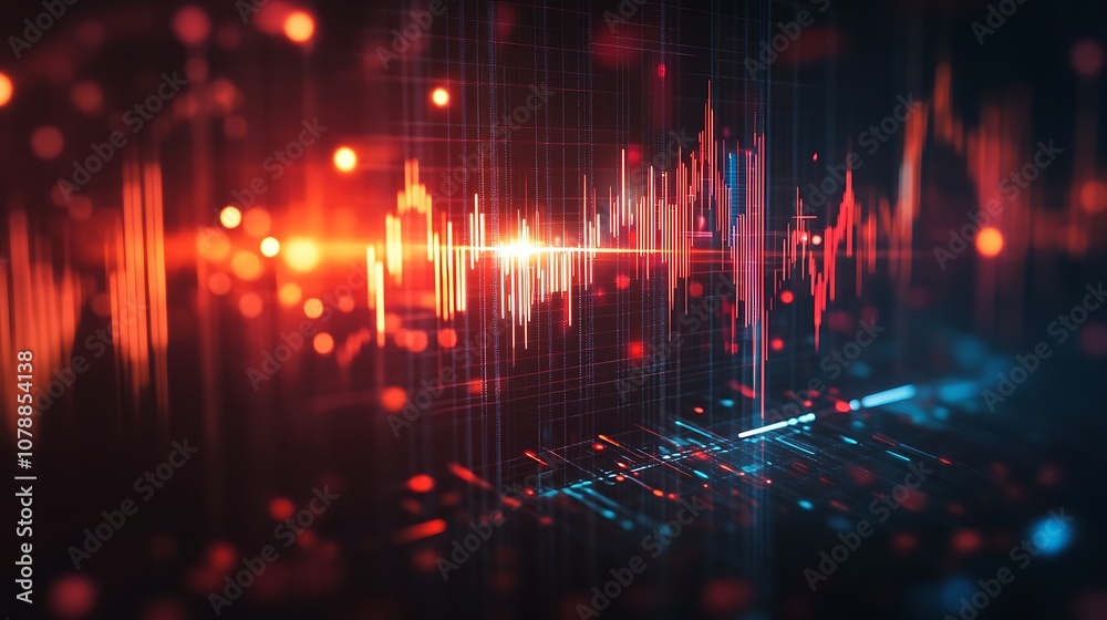Fototapeta premium Stock Chart Reveals Financial Opportunities Photo