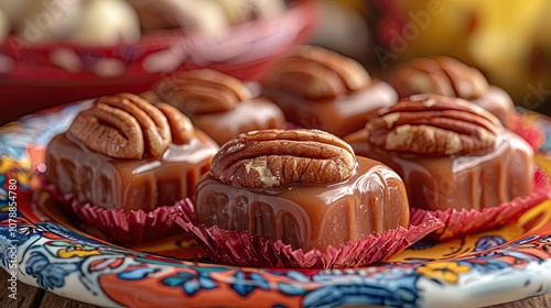 Mexican glorias de linares milk, candy with pecans photo