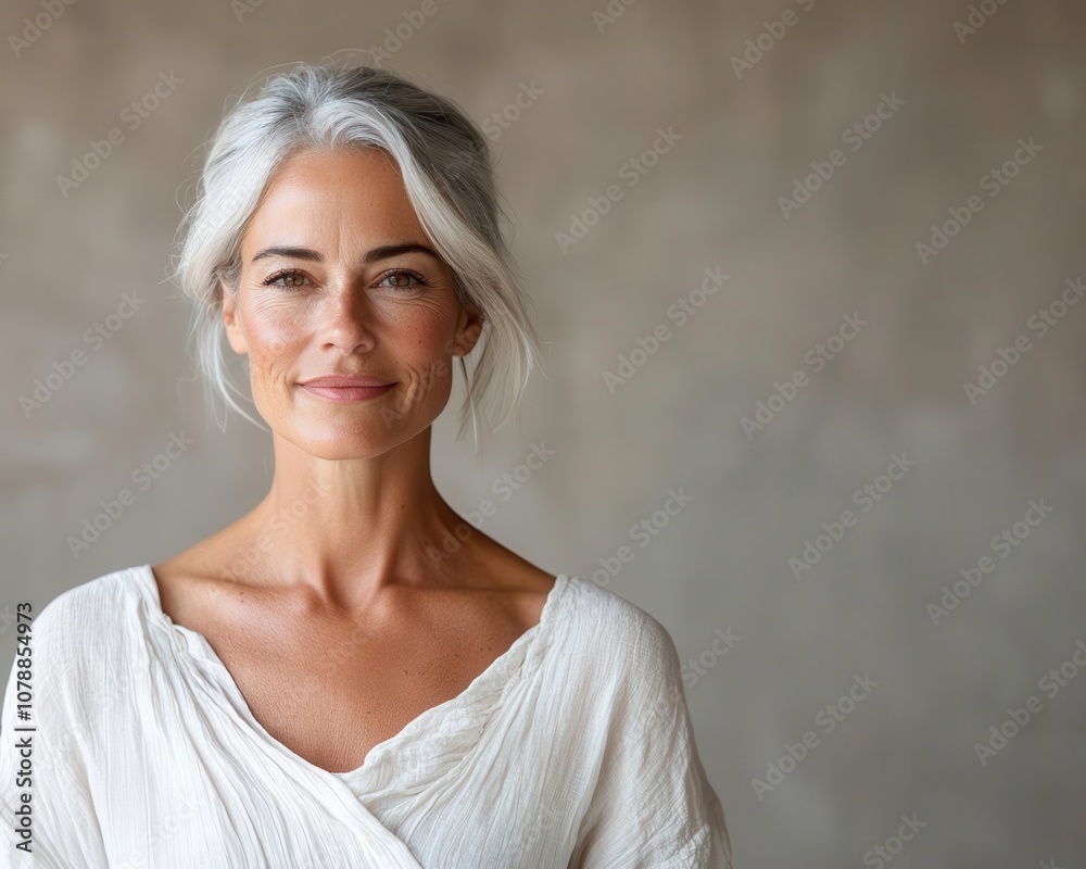 Woman with flawless, glowing skin and soft features, ageless beauty, timeless elegance and grace Woman with flawless, glowing skin and soft features, ageless beauty, timeless elegance and grace